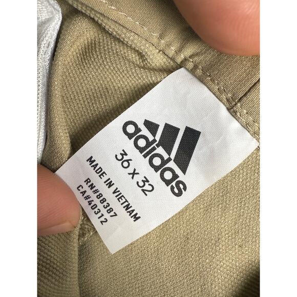 Adidas Adi Advantage Golf Activewear Lightweight Tapered Pants Tan Men 36x32 EUC - Picture 7 of 11